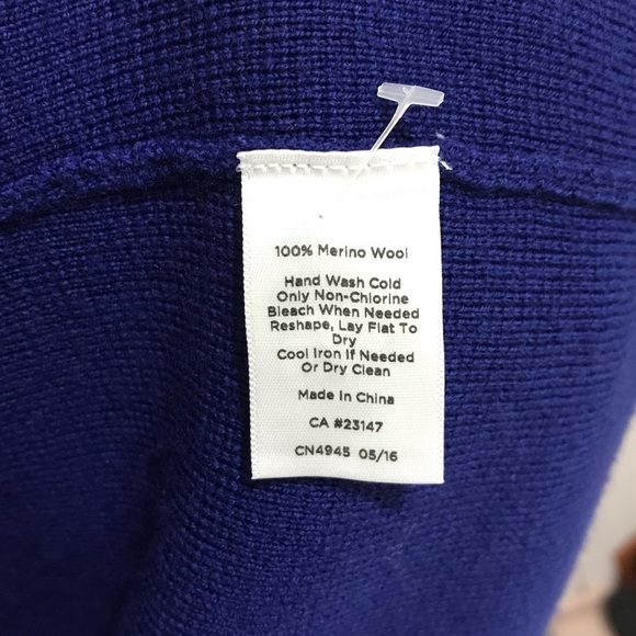 Talbots 100% Pure Merino Wool Long Cardigan Jacket Dress Size Large - Picture 11 of 12